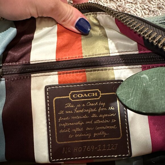 Vintage Coach Green Purse - Picture 2 of 5